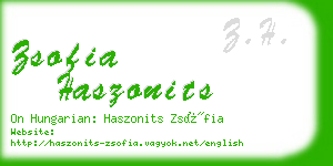 zsofia haszonits business card